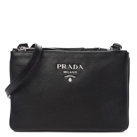 prada phenix vitello|Prada double zip crossbody.